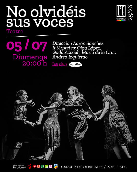 No olvideis sus voces L'Estranger Associació Cultural BCN Barcelona
